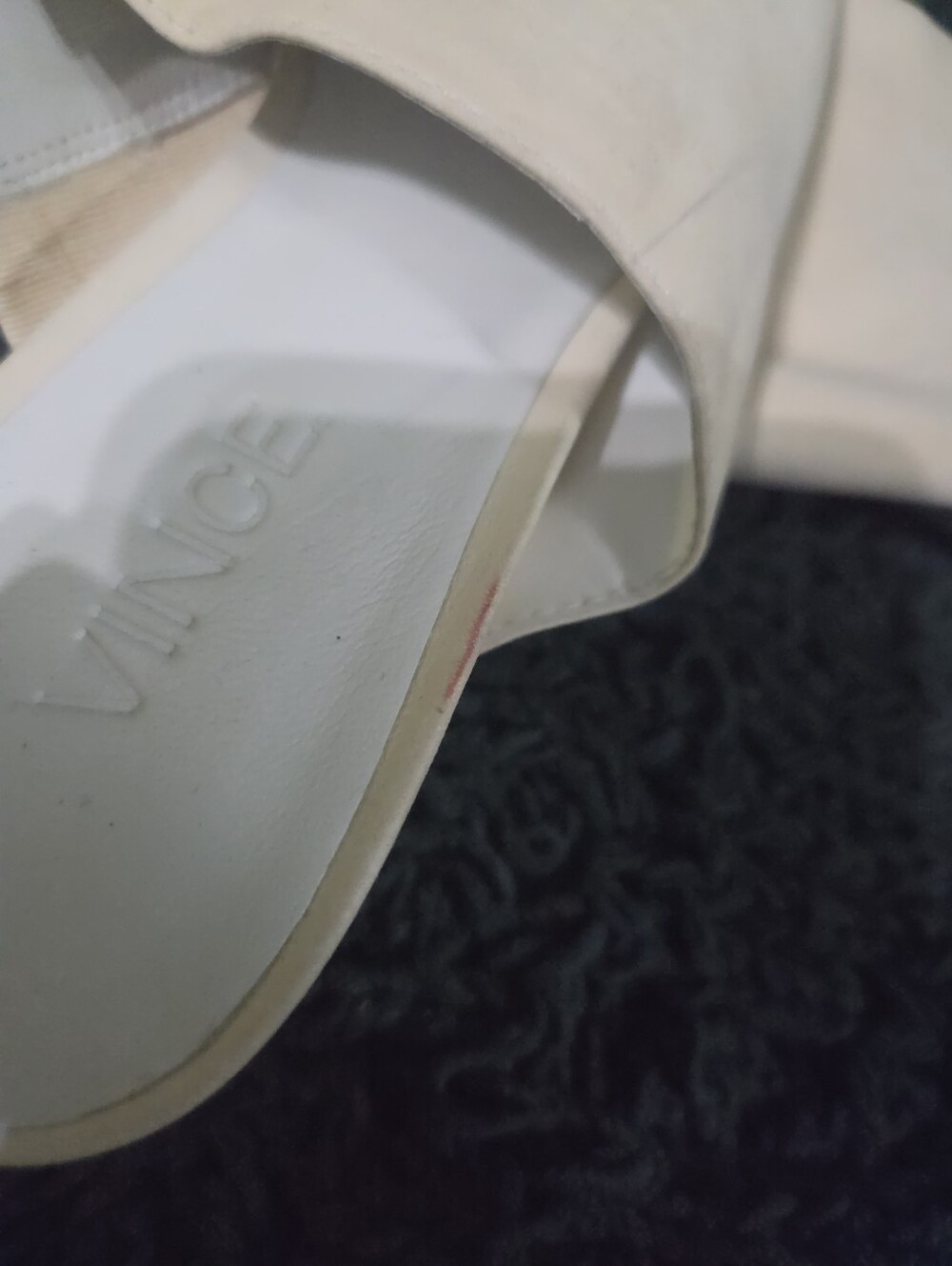 Vince Cream Slip-On Mule Shoes - Picture 5 of 9